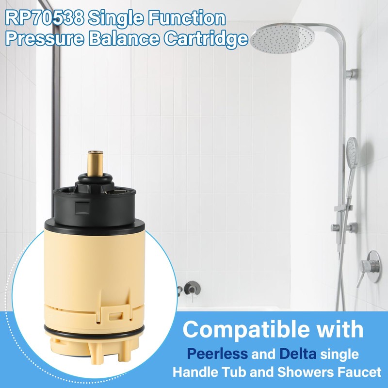 RP70538 Single Function Pressure Balance Cartridge Replacement, Shower Cartridge, Compatible