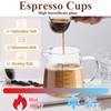 Milkary 4 Pack 12oz Coffee Measuring Glass Cups, Heat Resistant