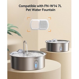 FEELNEEDY 6 Pack Dog Water Fountain Filter & Pump Filter Sponges Replacement, Pet Water Fountain for 1.8Gal/7L/230 fl oz Cat Water Fountain (FN-W14)