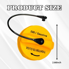 PVOTAWP - Tapa de gasolina E85 Reemplaza #52030379AB 52030380AA 52030379AA 52030380AB, tapa de depósito de combustible compatible con Chrysler J-eep Dodge Ram 1500 Journey Grand Caravan & Cherokee