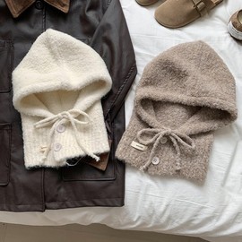 Women's Knit Balaclava Hooded Scarf Neck Warmer Muffler (lf2780) One Size/No.7 4ea