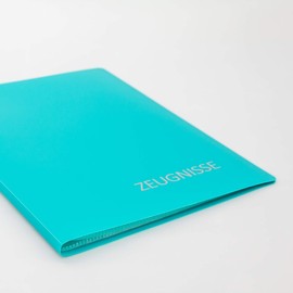 Roth Basic Certificate Folder A4 - 20 Inserts for up to 40 Certificates - Indelible - Document Folder, turquoise