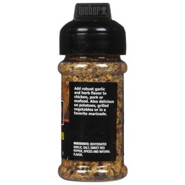 Weber Grill Seasoning, Roasted Garlic Herb, 2.75 oz