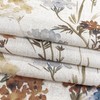 MYSKY HOME Linen Curtains for Living Room Floral Patterned Semi