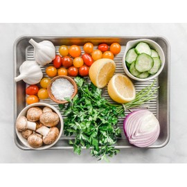 USA Pan Bakeware Nonstick Quarter Sheet Pan, Baking Sheet Aluminized Steel, Pan Measures: 13 x 9.5 x 1 inches