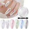 Born Pretty Silver Chrome Nail Powder Super Glossy Mirror Effect