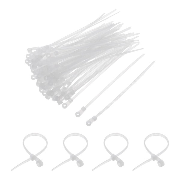 MECCANIXITY 500Pcs 6 Inch 40 Lbs Mounting Head Cable Zip