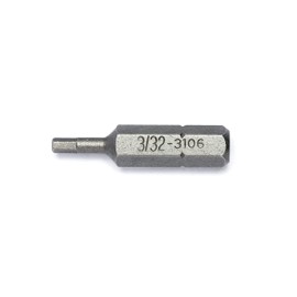 Genius Tools 3106 273003/3106 1/4" Hex Shank, 3/32" Hex Screwdriver Bit 30mmL