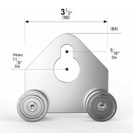 EASGIU 4 Wheel Trolley Assembly Roller Trolley - Use with 1-5/8" Wide and All 1-5/8" or Taller Strut Channel (Silver-4 Pack)