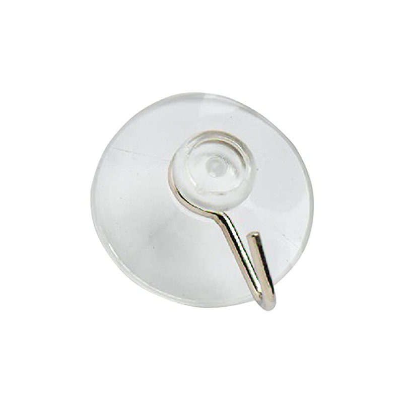 Merriway BH02006 (10 Pcs) Clear Plastic Suction Wire Hook 50