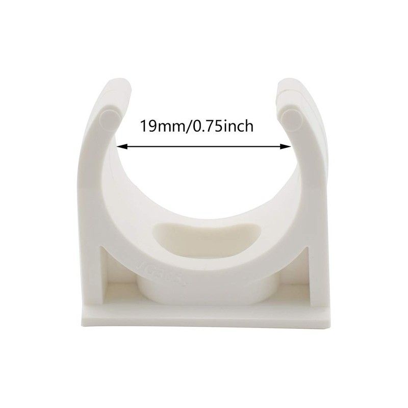 SDTC Tech 12-Pack U-Shaped PVC Water Pipe Clamps Fit for