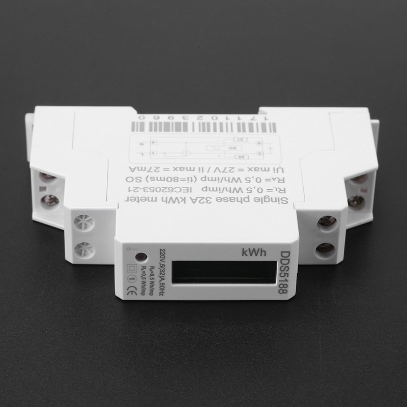Din-Rail Electric Meter Single Phase Kilowatt Hour Meter DDS5188 KWh