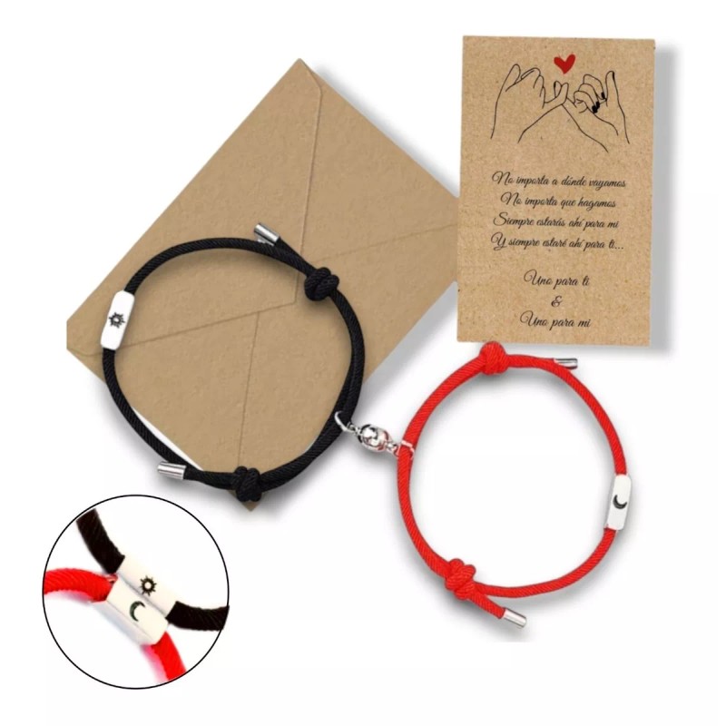 Dtup Par De Pulseras Duo Magnéticas De Pareja Con Iman