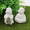 SHIDXIB 2Pcs Buddha Statue Minimalist Sandstone Buddha Ornament Monk Figurine