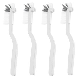 4Pcs Cleaning Brushes, Small Scrub Brush for Household Use with Handle, Cleaner Brushes Set for Sink Bathroom, Kitchen, Grout, Washing Machine, Dish, Window Track