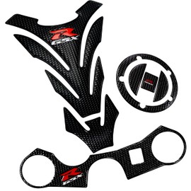 New REVSOSTAR Motorcycle Tank Sticker Protector Decal, Fuel Gas Cap, Tank Cap, Tank pad, Tank Protector for GSXR600 GSXR750 GSXR1000, 3 Pcs Per Set…