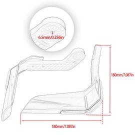 PowerMotor - Protectores de mano para bici de suciedad, de aleación de aluminio universal de 7/8 pulgadas, protector de freno para motocicleta de Dirt Pit Bike MX Off Road Motocross Supermoto Racing