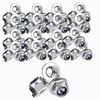 UHMC M6 Nuts,40 Pcs 6mm Locking Nuts Galvanized Iron Locking
