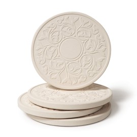 CoasterStone Absorbent Stone Coasters, “Victorian Lace Set of 4