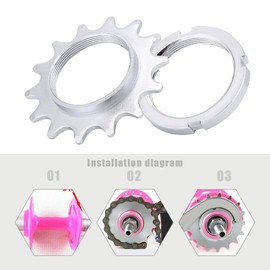 VGEBY Bicycle Cassette Cog, High Strength Steel Bicycle Single Speed Flywheel Sprockets Parts for Fixed Gear Bike 13/14/15/16T(14T) Fixed Gear Cog Ride