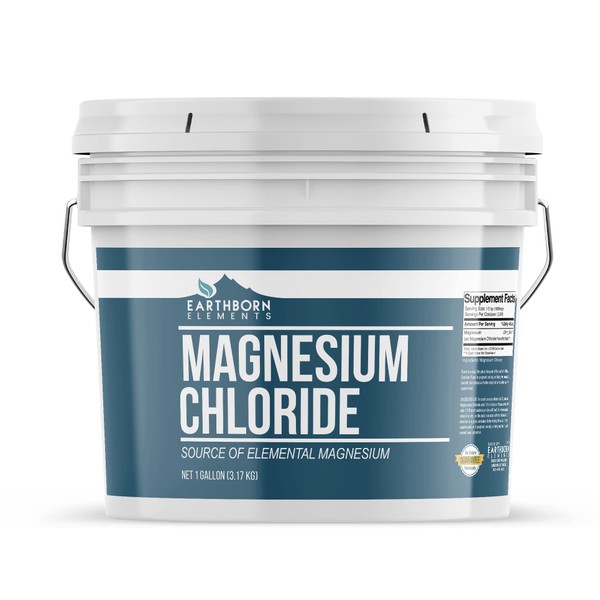 Earthborn Elements Magnesium Chloride (1 Gallon), Dietary Supplement, Great Source of Elemental Magnesium