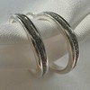 Frosted Sterling Silver 25 mm Hoop Earrings, Sterling Silver