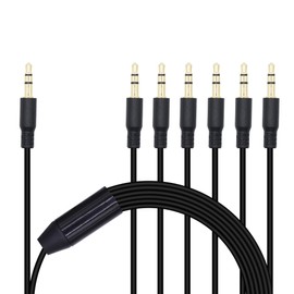 Xilaghy 3.5mm Headphone Splitter 1 to 6-Ways 3.5mm (1/8") TRS 3-Pole Gold Plated Male to 6-Male Stereo Jack Splitter Audio Cable for Computer, Speakers, Mp3, Earphone(0.5M/1.6FT)