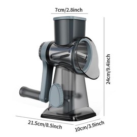 Rotary Kimchi Grater, 1/2 Sets Manual Cheese Shredder with Strong Suction Base, Easy Cleaning Multifunctional Vegetable Chopper, Kitchen Accessories, 2024 Kitchen Gadgets, 2024 Fall Gift, Men Gifts,  Chick Fil A Mac Cheese - Color: Pale Blue, Specificati