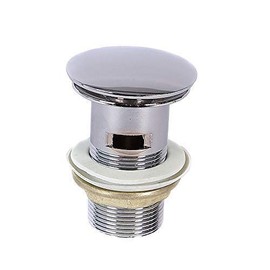 Push Up Drain Valve for Sink with Overflow Push1