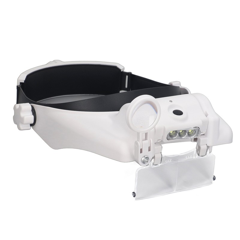 Head Magnifier Rechargeable Magnifying Glasses LED with 4pcs Eyeglass for