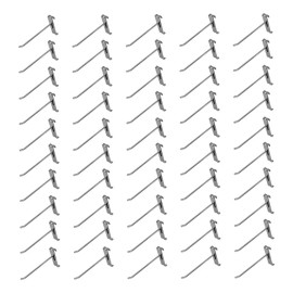 Unbranded Wire Metal Hanger Retail Long Gridwall Hooks Grid Panel Display 50 PC Chrome 4"