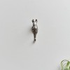 Melody Maison Silver Metal Giraffe Wall Hook, Animalistic Decor, Animal