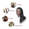 Maniqui Cabeza Cabello Natural Negro 40 Cm