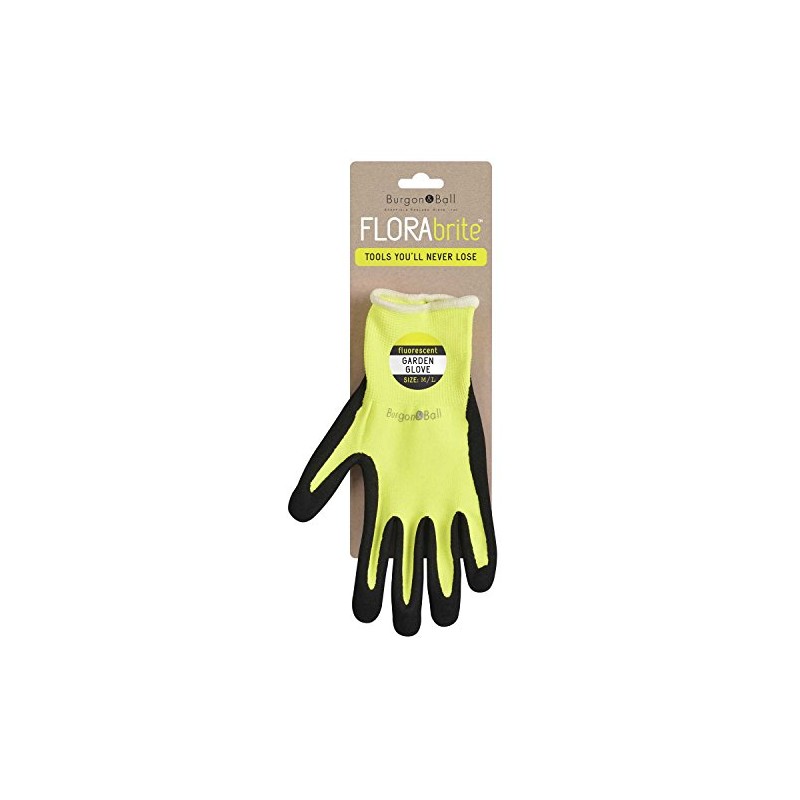 Burgon & Ball FloraBrite Gardening Gloves, Medium/Large, Yellow