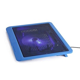 Laptop Cooling Pad, Portable Super Quiet Fans with Blue LEDs, Big Fan USB Powered Laptop Notebook Cooler Cooling Pad Stand for 14 inch or Below Laptop (Blue)