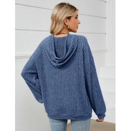 Gemulate Ladies Sweetheart top Oversized Womens Jumper Long Sleeve Plus Size Ladies Jumper Long Sleeve Tops Sweaters Ladies Modern Lightweight Outfit for Women UK Blue XXL