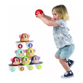 Chicco Juego De Boliche   Monkeys Strike Marca Chicco 2 En 1