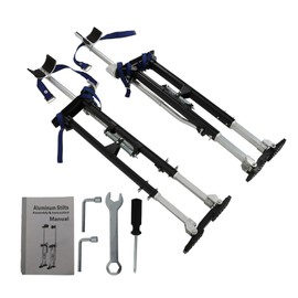 raseparter 36in - 48in Aluminum Alloy Stilts Drywall Stilts Adjustable Heights Stilts Black for Painting Painter Taping