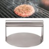 Stainless Steel Burger Press Professional Manual Adjustable Prevents Stick Grill