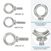 PATIKIL Lifting Eye Bolts UNC3/8"-16 5pcs 316 Stainless Steel Marine