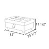 Ocstta Leather Ottoman for Living Room/Bed Room, Hydraulic Rod Ottoman,