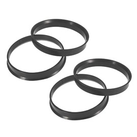 A ABSOPRO 63.4 to 67.1mm Wheel Hub Centric Rings Plastic Black (Set of 4)
