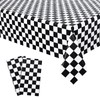 SINGOMON 2 Packs Black and White Checkered Table Cloths Buffalo