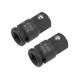 uxcell 2pcs 1/4" Drive (Female) x 3/8" (Male) Impact Socket Adapter for Use with Air Impact Wrenches, Breaker Bars, Ratchets, CR-MO Steel