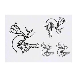 Azeeda 4 x 'Wütende Gallenblase' Temporäre Tattoos - Wasserfest, Hautfreundlich & Ungiftig · Transfers in Verschiedenen Größen (TO00058152)