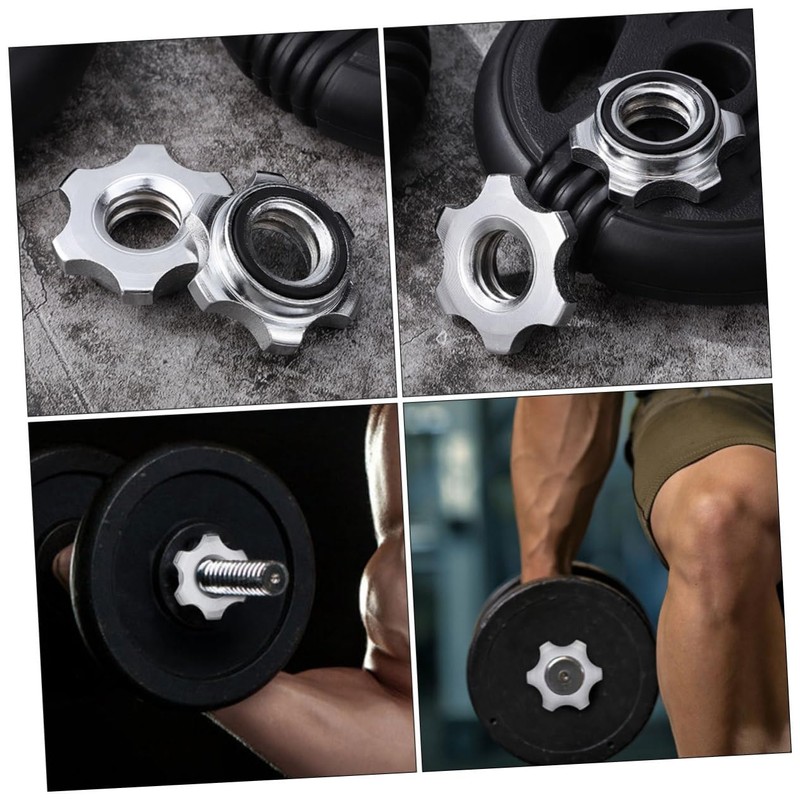 Gatuida 4Pcs Slip Barbell Collar Nuts for Dumbbell Weight Lifting
