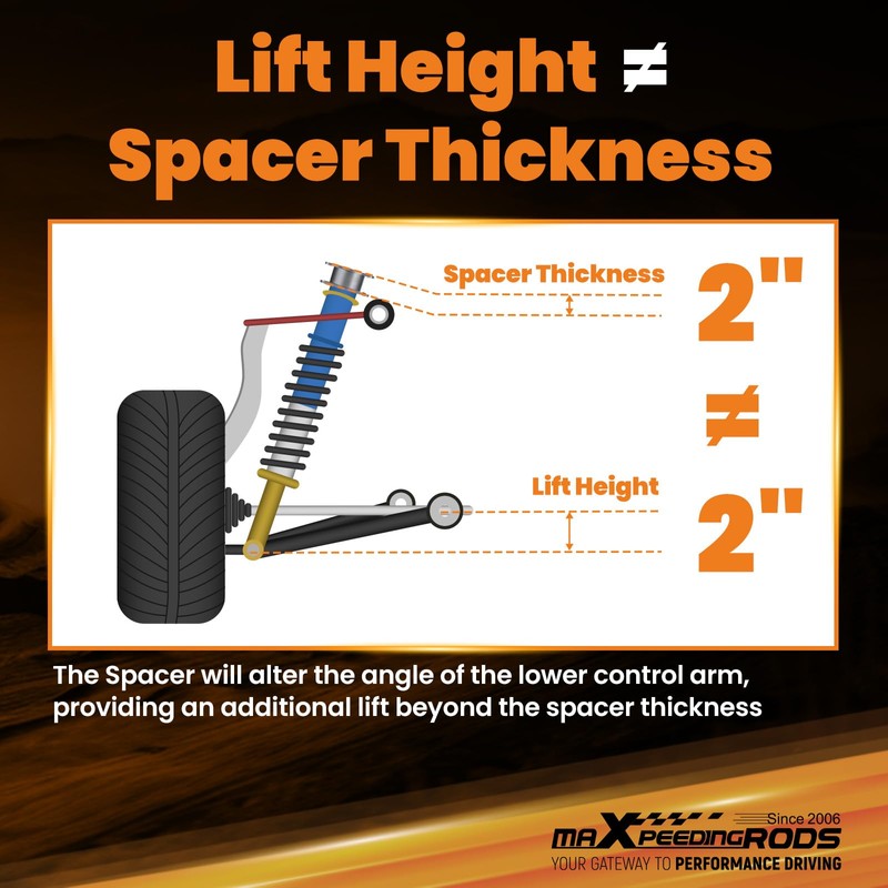 maXpeedingrods 2” Front Lift Leveling Kit for Toyota Tacoma/4Runner 2003-2023,