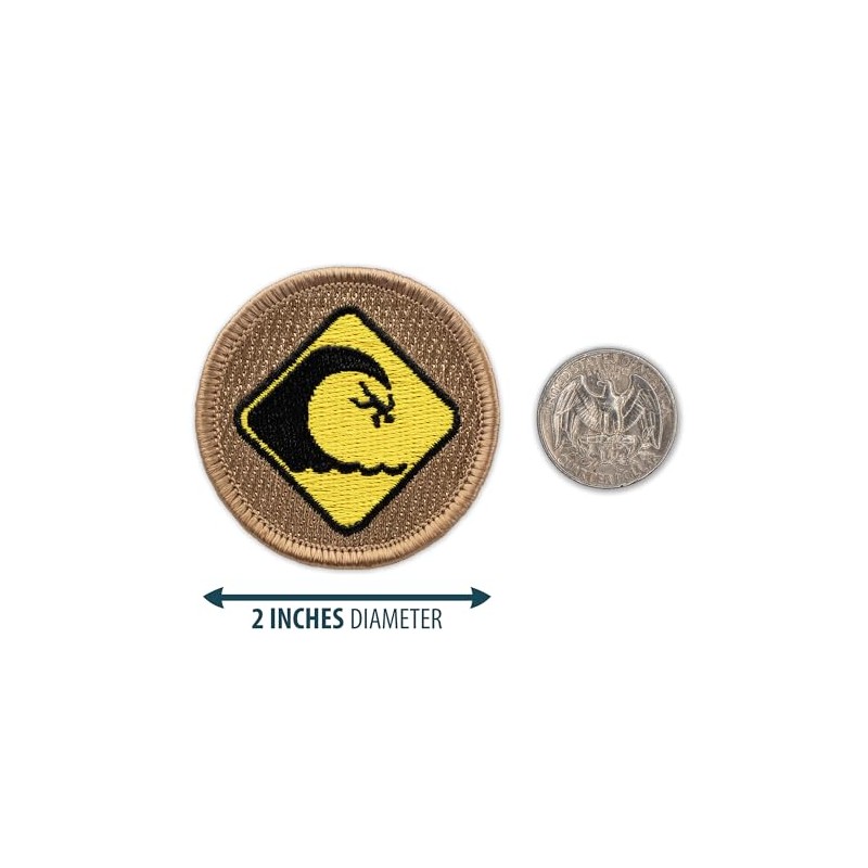 High Surf Patrol Patch - 2" Diameter Round Embroidered Patch