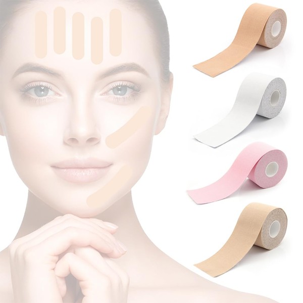 SexxLady 4 Stück Face Lifting Tape, 2.5cm x 5m Tape