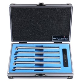 Accusize Industrial Tools 3/8'' 6Pcs H.S.S. Internal Threading and Boring Tool Set, 2663-2003